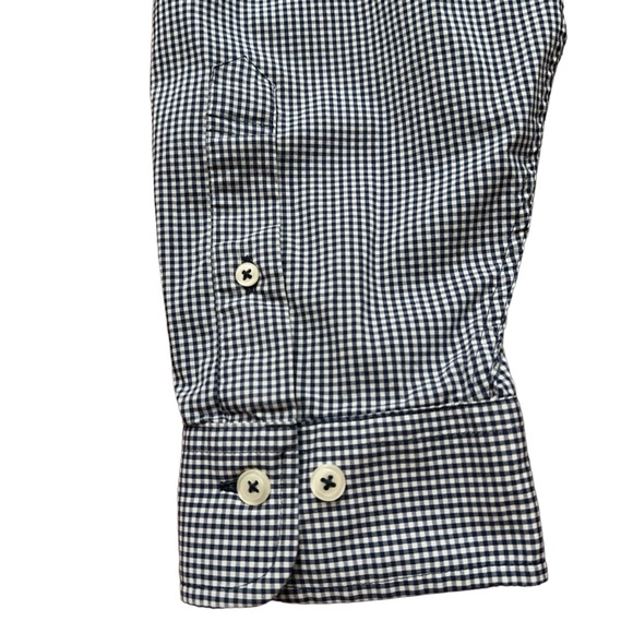 Brooks Brothers Shirt Mens 2XL Regent Fit Long Sleeve Stretch Gingham Check Blue - Picture 4 of 6